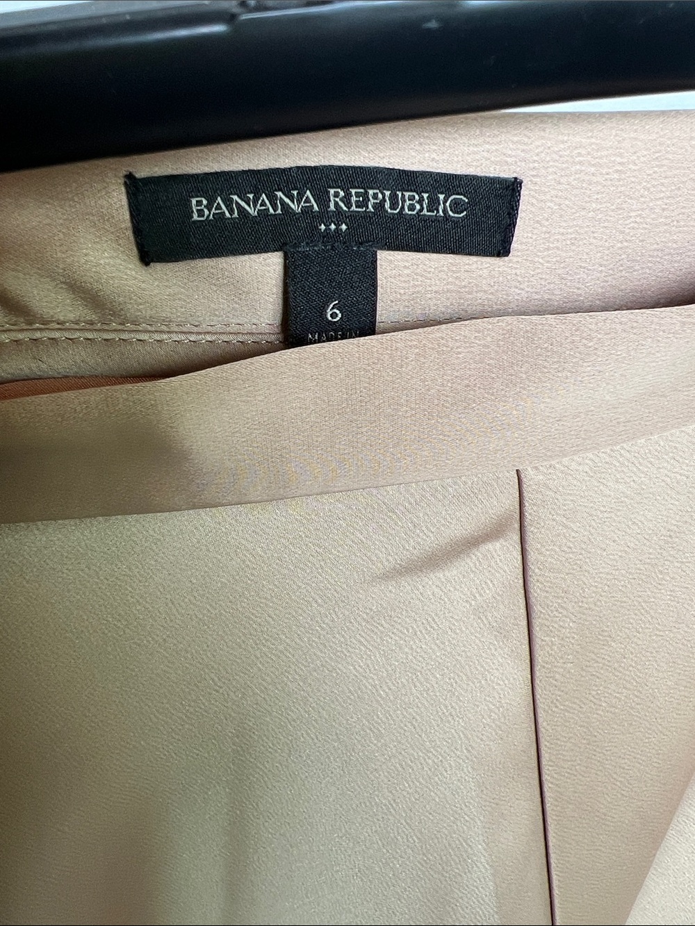 Banana Republic Camel A-Line Satin Maxi Skirt - Picture 2 of 3